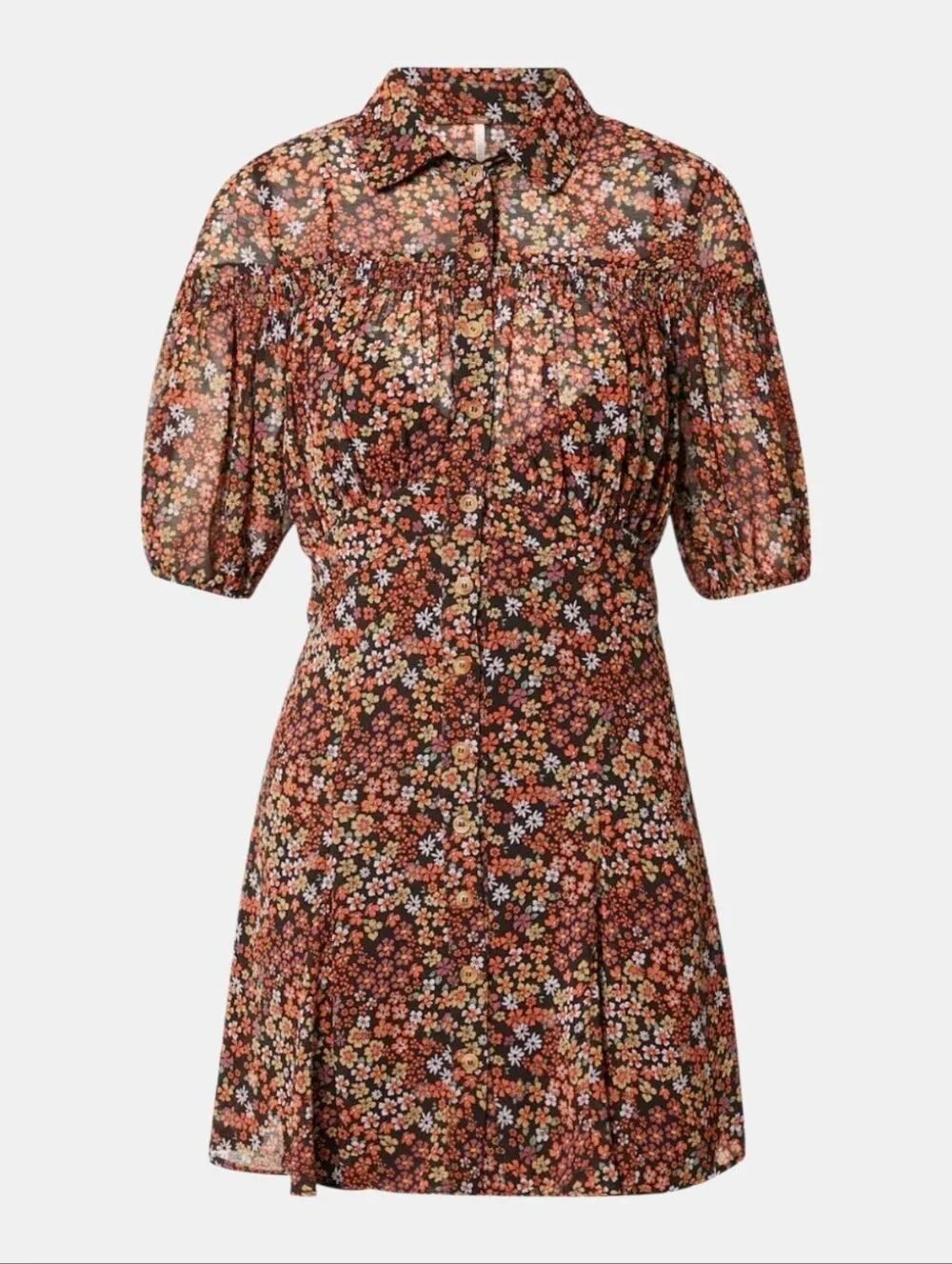 NWT Free People 'Bonnie' Retro Floral Dress